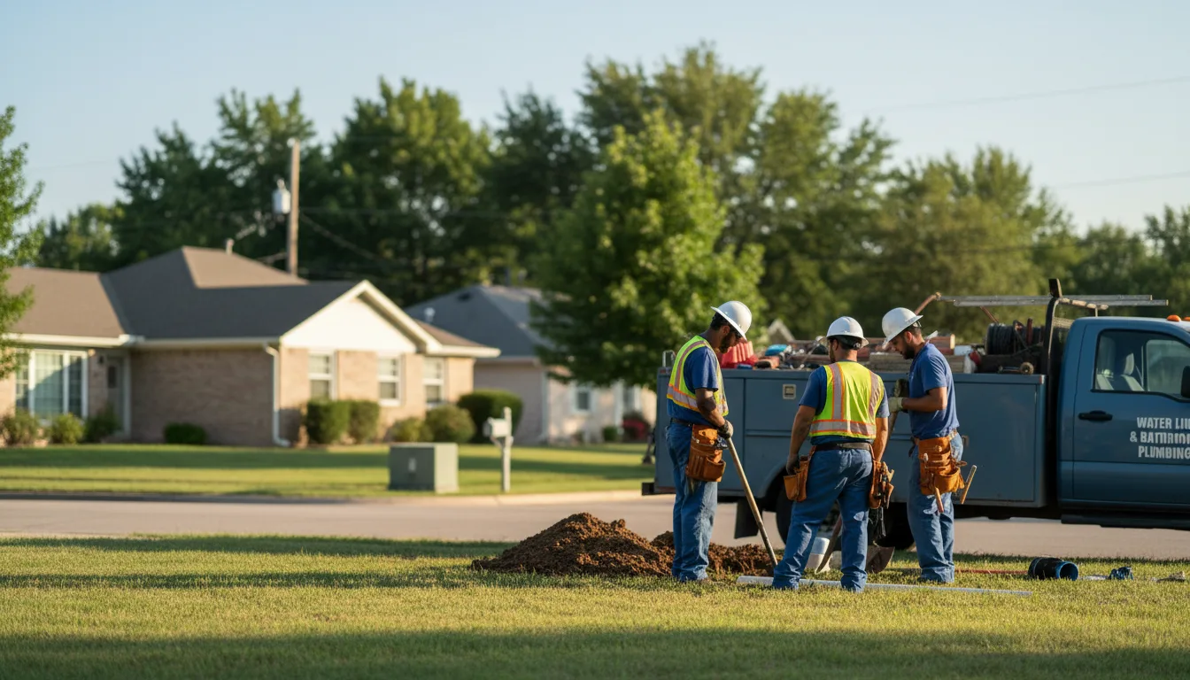 Residential water line and bathroom plumbing service in Guthrie, KY